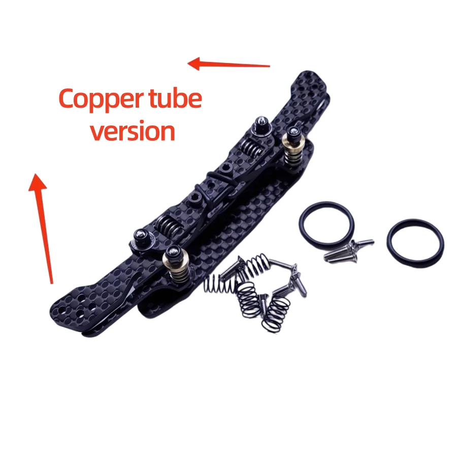 Assembly shipment Carbon Fiber Independent Spring Dragon Head Anti Hanging Brake Fma Non Cutting Chassis For Tamiya Mini RC 4WD - view 5