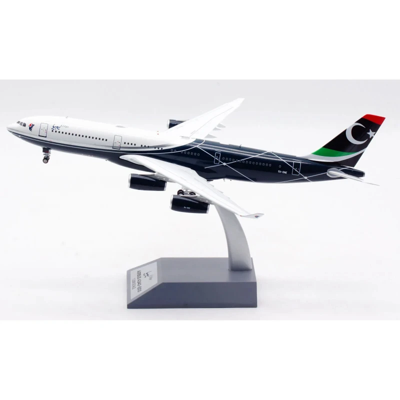 1:200 Diecast Alloy Plane INFLIGHT LIBYAN Airlines Airbus A340-200 Aircraft Jet Model 5A-ONE Collection Display Decoration Gifts