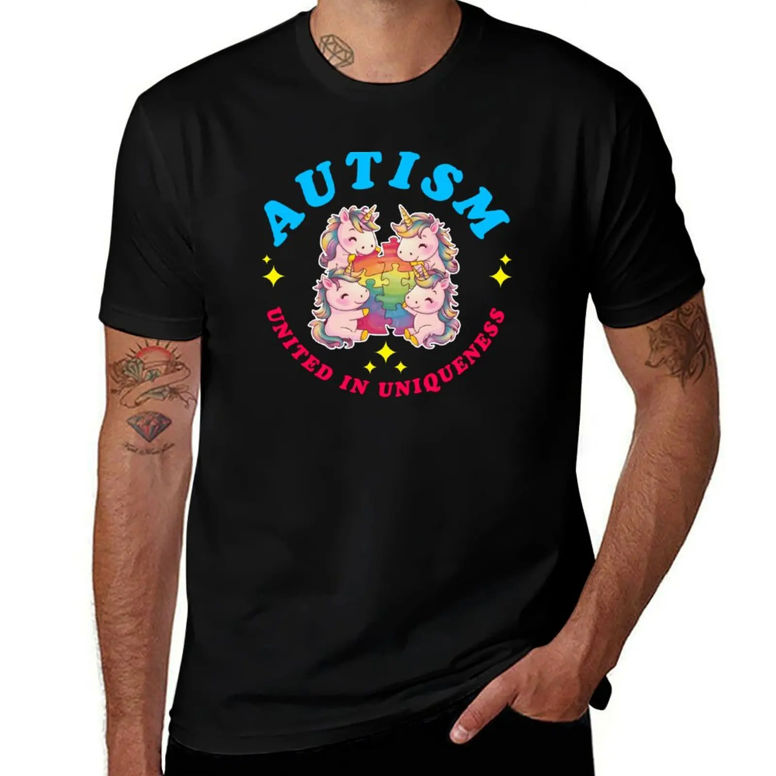 

T-Shirt - shirts awareness for Autism unicorn t man United t designer in shirt uniqueness T-Shirt man men