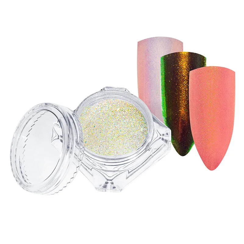 

Clavier Nail Powders Nail Mirror Glitter Powder Shiny Gold Silver Flakes Pigment DIY Colorful Sparkle UV Gel Polish Decor