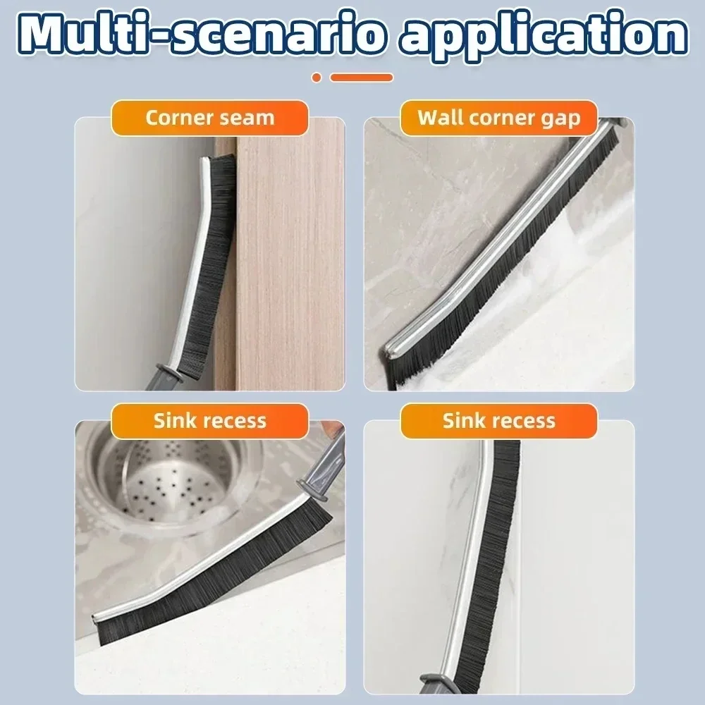 Hard-Bristled Crevice Cleaning Brush Kitchen Toilet Dead Angle Scrubber Corner Tile Grout Joints Crevice Cleaning Tools