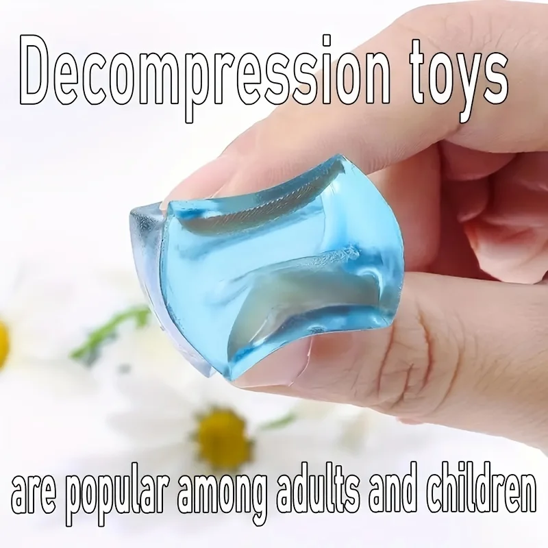 50 szt. Mini Gniotki w Kształcie Kostek Lodu Redukujące Stres Przezroczyste Małe Bloki Lodu Do Ściskania Zabawki Relaksacyjne Prezenty Urodzinowe Dla Dzieci