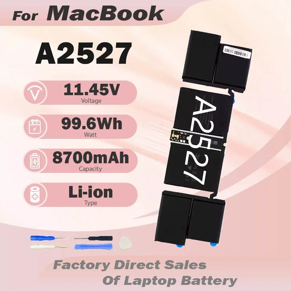 

A2527 Laptop Battery For Macbook Pro A2485 16" (2021-2023) Pro A2780 16" (2023-2024) For Macbook Pro A2991 16" 2023yearlater