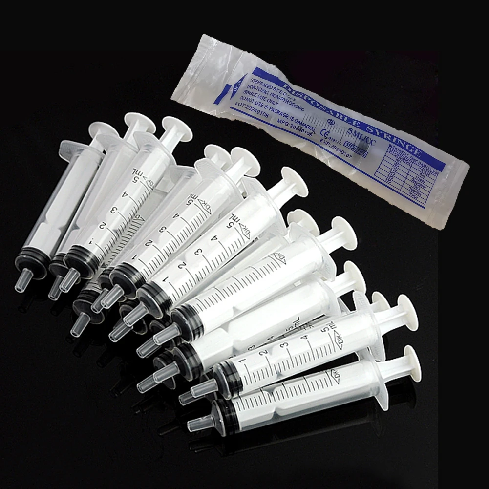 

10Pcs 5ML Without Needle Small Measuring Syringe Ink Cartridge Pets With OPP Pet Feeding Syringe Injectors Nutrient Syringes 5ML
