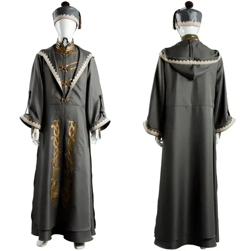 

❤2026★ Dumbledore Cosplay Adult Men Robe Costume Halloween Cosplay Costume With Hat Wig Full Set❤