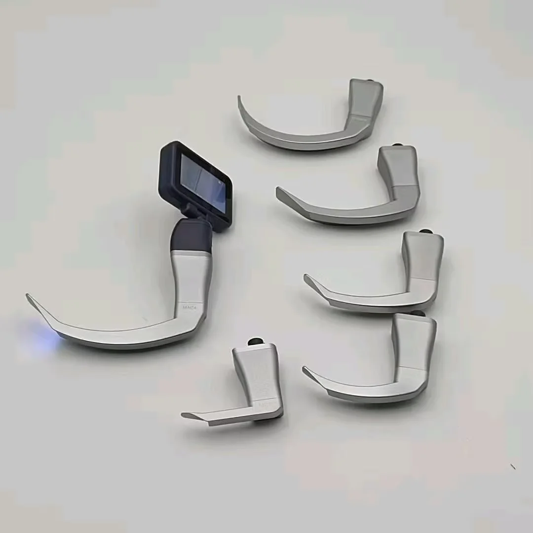 Digital Protable HD Video Laryngoscope with 7 Optional Blade,reusable and disinfectable stainless steel blade