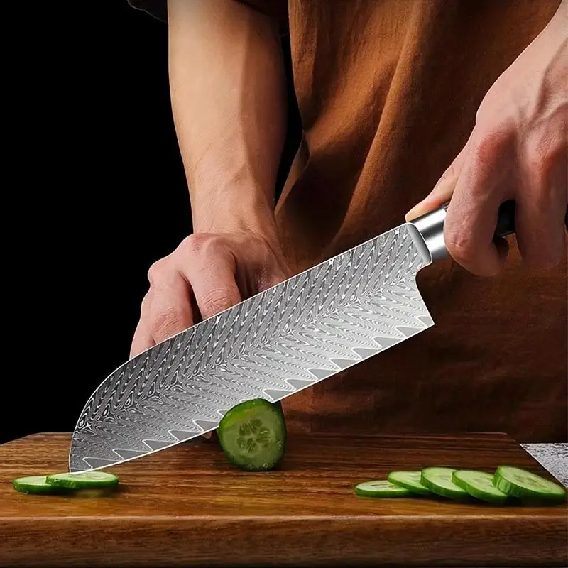 PLYS Coltello da chef giapponese professionale Coltello per affettare in acciaio inossidabile Coltello da sushi affilato Coltello per filetti di pesce Regalo di Natale