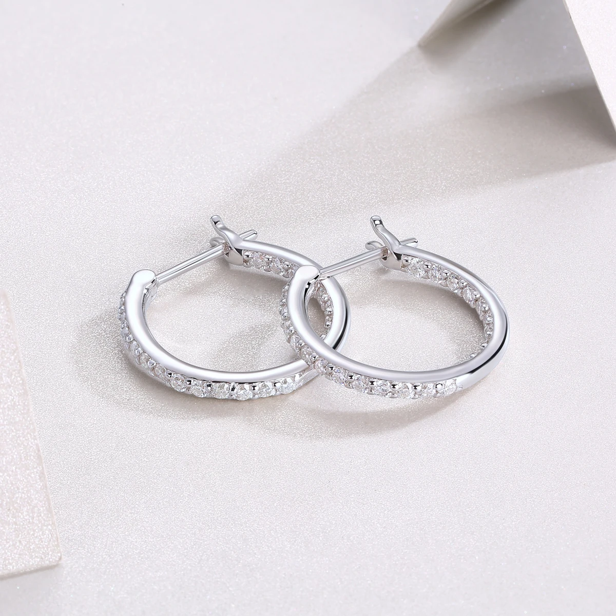 Kfvanfi Moissanite 3mm D VVS 925 Sterling Silver Classic Round Dazzling Diamond Elegant Women's Earrings Premium Party Jewelry
