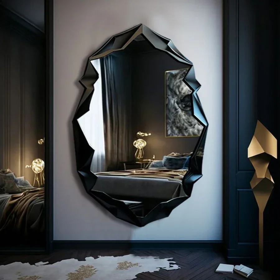 

Гибкое креативное художественное зеркало для макияжа в скандинавском стиле, винтажное настенное круглое зеркало для ванной комнаты, роскошные металлические зеркала для прихожей, товары для дома