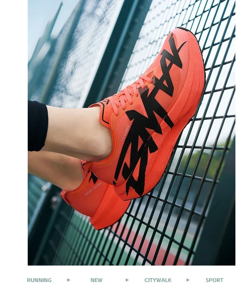 Herren-Laufschuhe für Geländerennen, rutschfeste Sneaker mit Carbonplatte, atmungsaktive Mesh-Dämpfung, Outdoor-Trainer-Schuhe für Paare, modisch – Detail 12