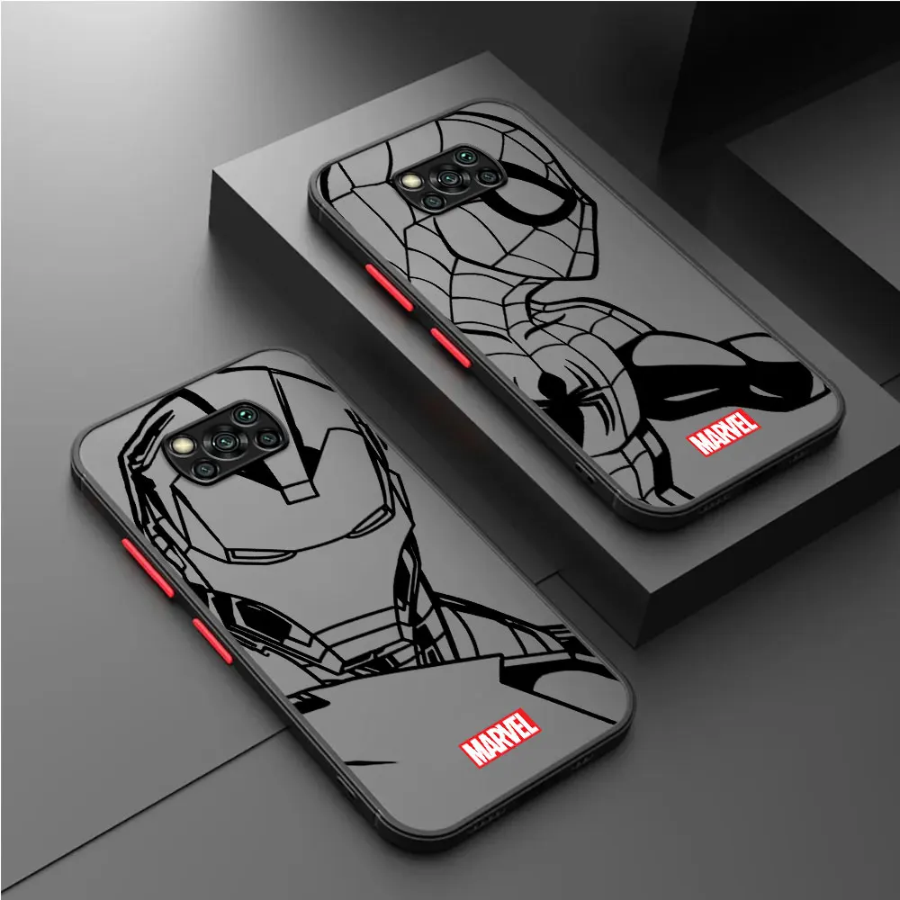 Pokrowiec Marvel Spiderman Venom TPU Wstrząsoodporne etui na telefon dla Xiaomi Poco F3 M5s X3 NFC C51 X5 Pro C50 M5 X4 GT X4 Pro C40 X3