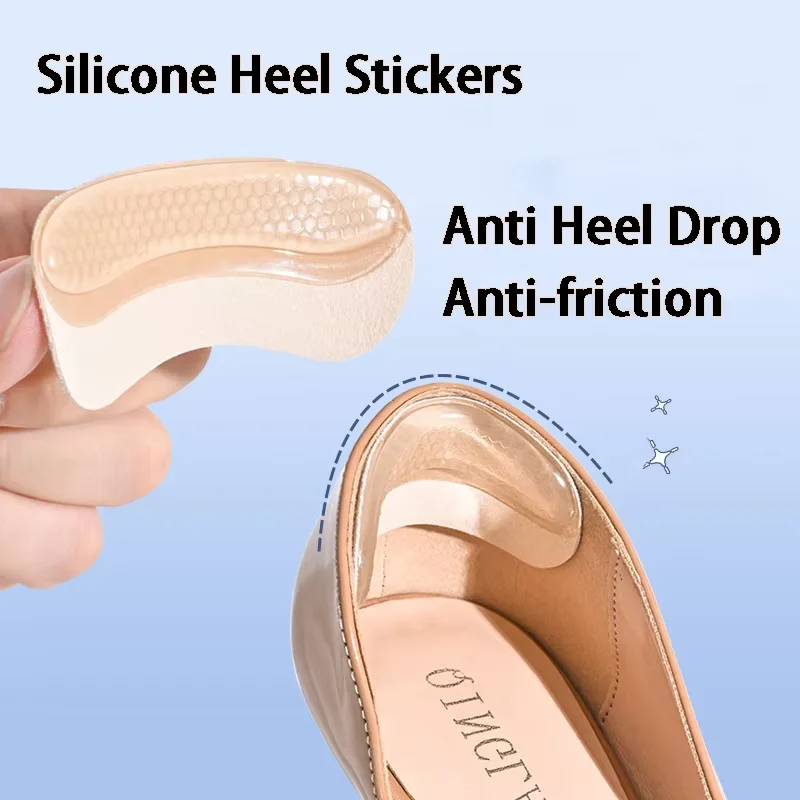 New Silicone Adjust Size Adhesive Non-Slip Shoe Pads Pain Relief Foot Care Insert Heel Sticker Heels Protector Insoles