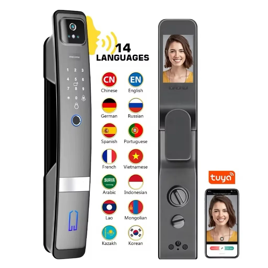 

TUYA App Low Price Smart Lock WiFi Intelligent Digital 3D Face Unlock Recognition Smart Door Lock