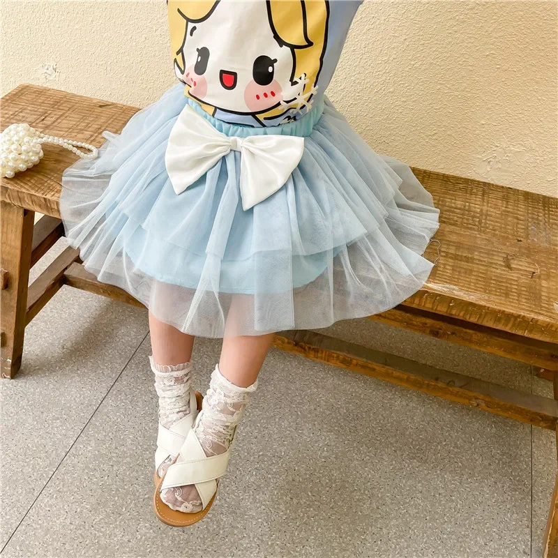 فستان الأميرات المجمد للأطفال 2 إلسا طقم تنورة لحورية البحر ظريف للبنات مكون من قطعتين تي شيرت + تنورة توتو ملابس صيفية على الموضة