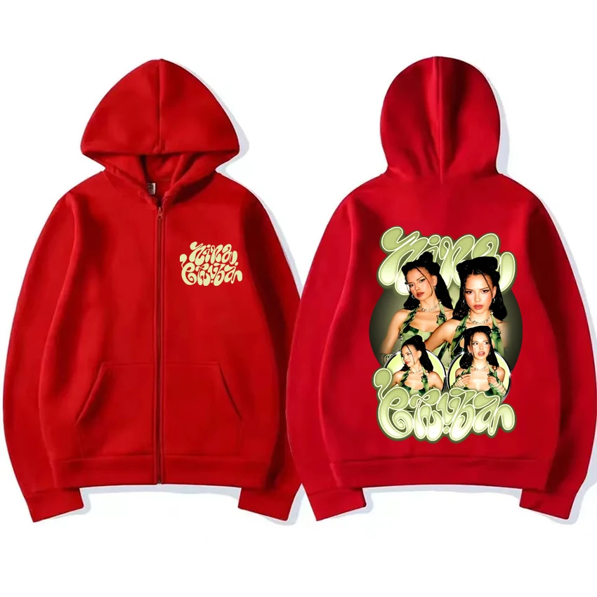 Nina Chuba Classic graphics Zipper Hoodie Coat 2025 new Vintage Style Men Women streetwear Oversized Unisex Fleece Zip-up Jacket