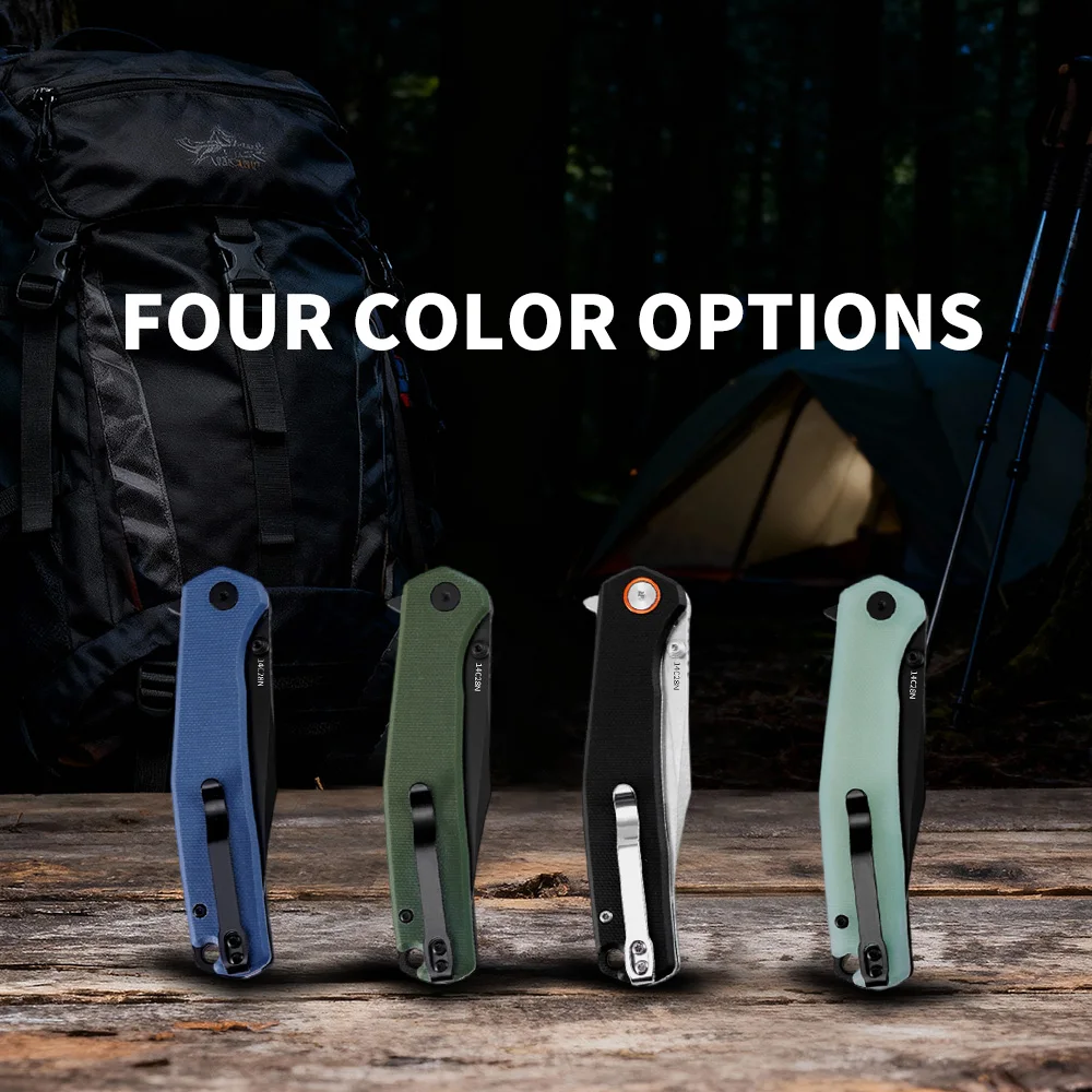 FREETIGER 14C28N سكين جيب قابل للطي G10 مقبض التخييم في الهواء الطلق صندوق تكتيكي القاطع EDC سكين مع مشبك جيب FT971