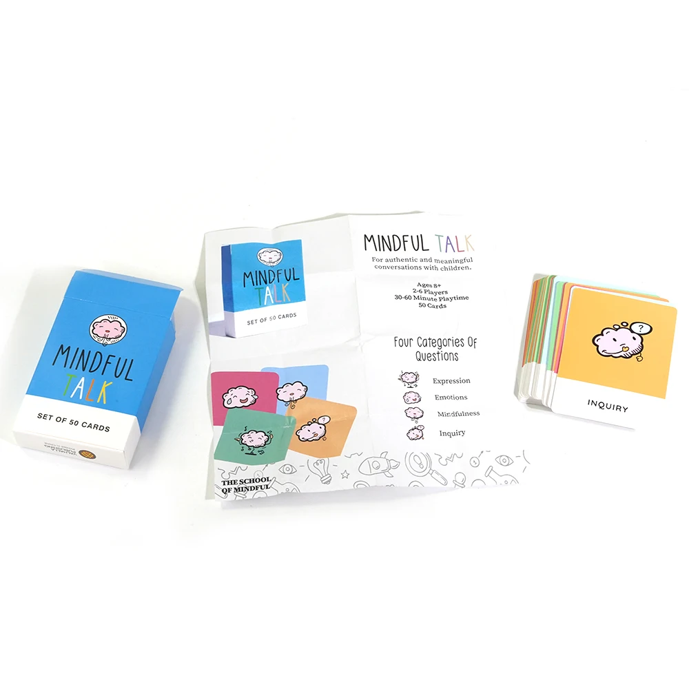 Gioco di consapevolezza per bambini contoured Talk Cards per bambini e genitori per conversazioni autentiche e importanti gioco di carte