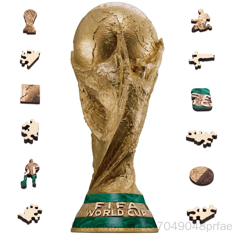 

Trophy 2026 World Football Match Gamewooden Puzzle 3D Poster USA Canada Mexico Soccer Fan Collectible Gift Toy Family Game Brain