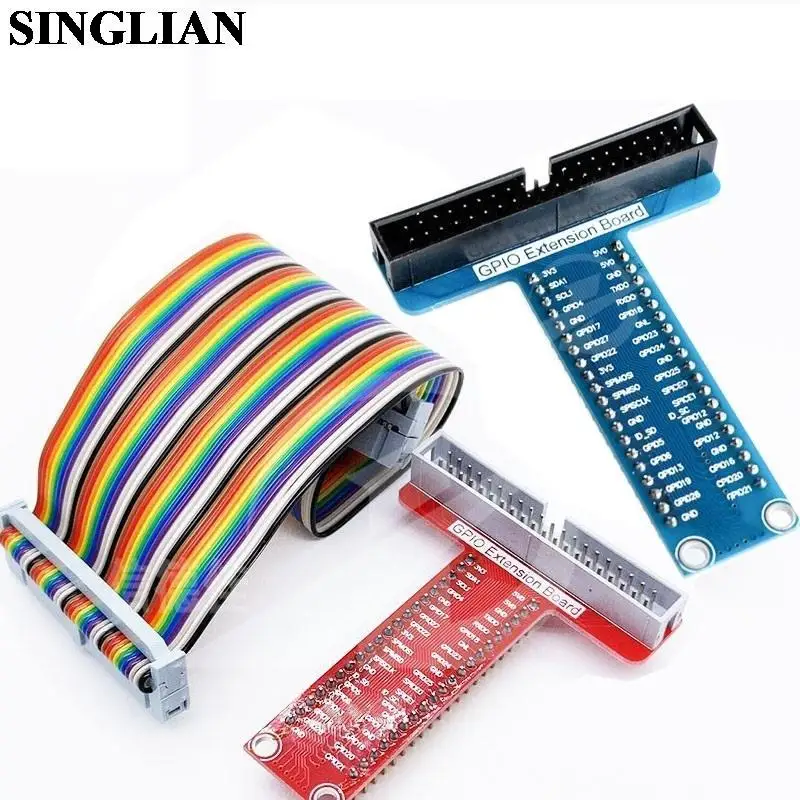 T-type GPIO Expansion Board+40P Expansion Cable Development Board DIY Kit Compatible With Raspberry Pi B+ Special Accessories