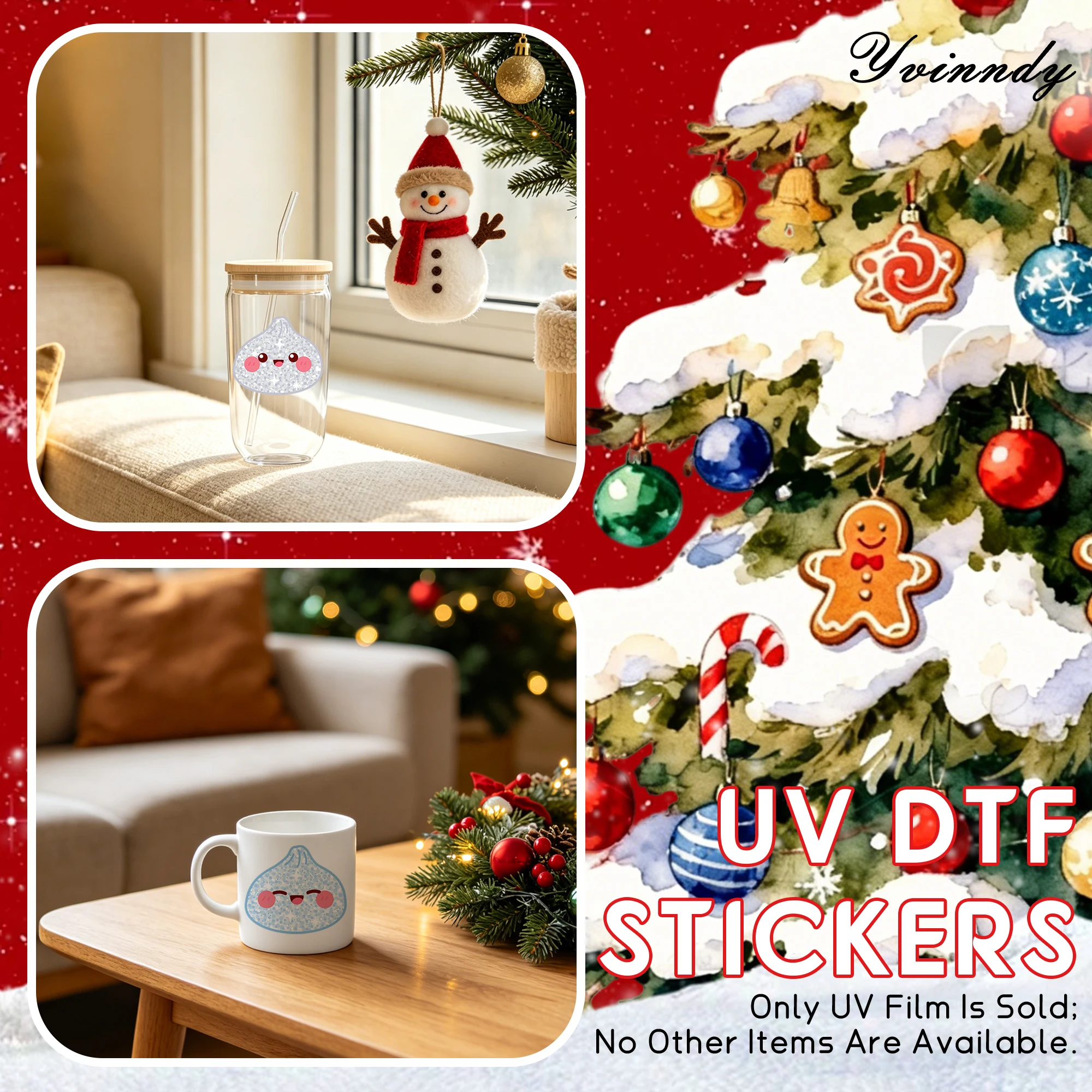 40 Stück/Set Glitzer-Dumpling-DIY-UV-DTF-Becheraufkleber – hochviskose UV-DTF-Becheraufkleber können auf Glas oder 16OZ verwendet werden – Detail 5