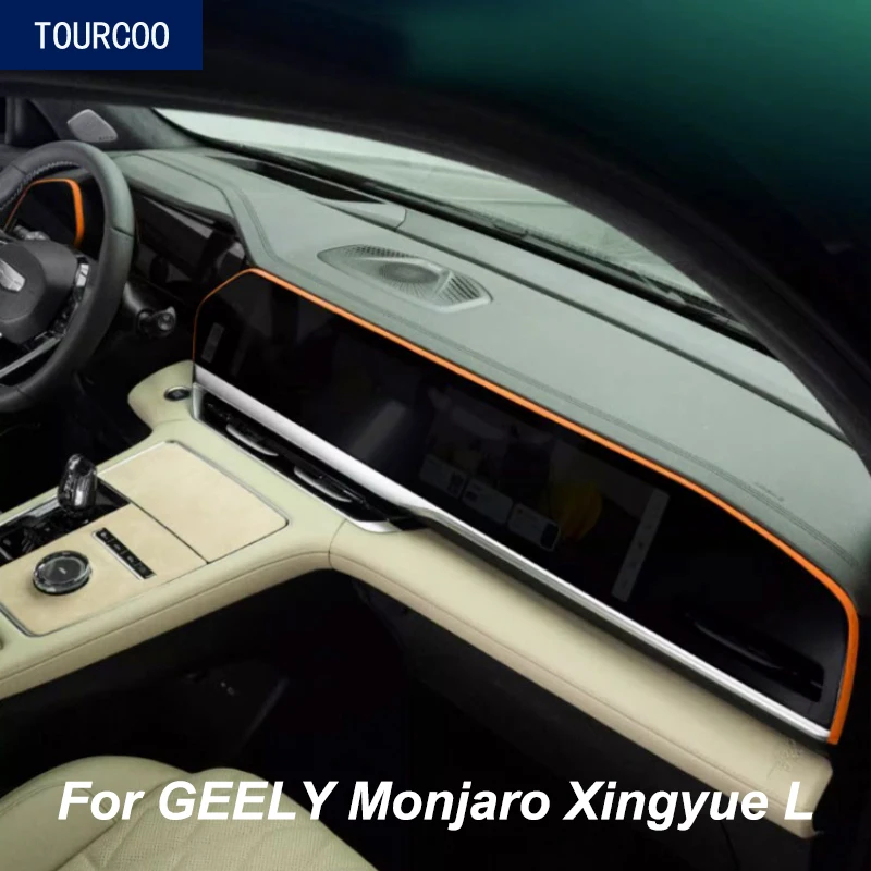 

For Geely Monjaro Xingyue L 21-25 Suede Dashboard Screen Decorative Trim Sticker Car Styling Modified Accessories