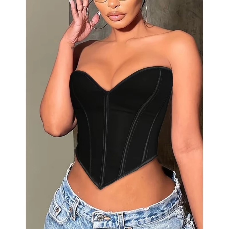 X4YC Women's Shapewear Top Polyester Full Breast Corset Elastic Comfort and Durability Color Available for Various Outfits