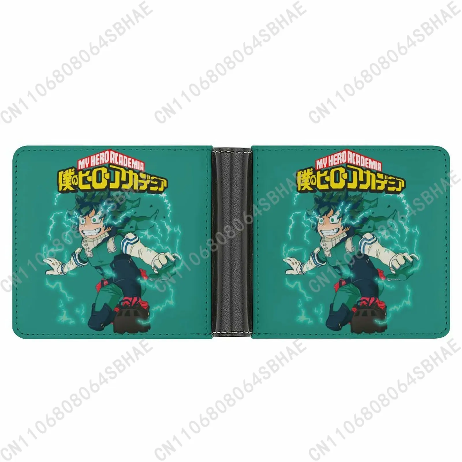 

My Hero Academia Izuku Midoriya Trendy Leather Wallet Teenage Girls Boys Personalized Slim Credit Card Holder Small Purse School