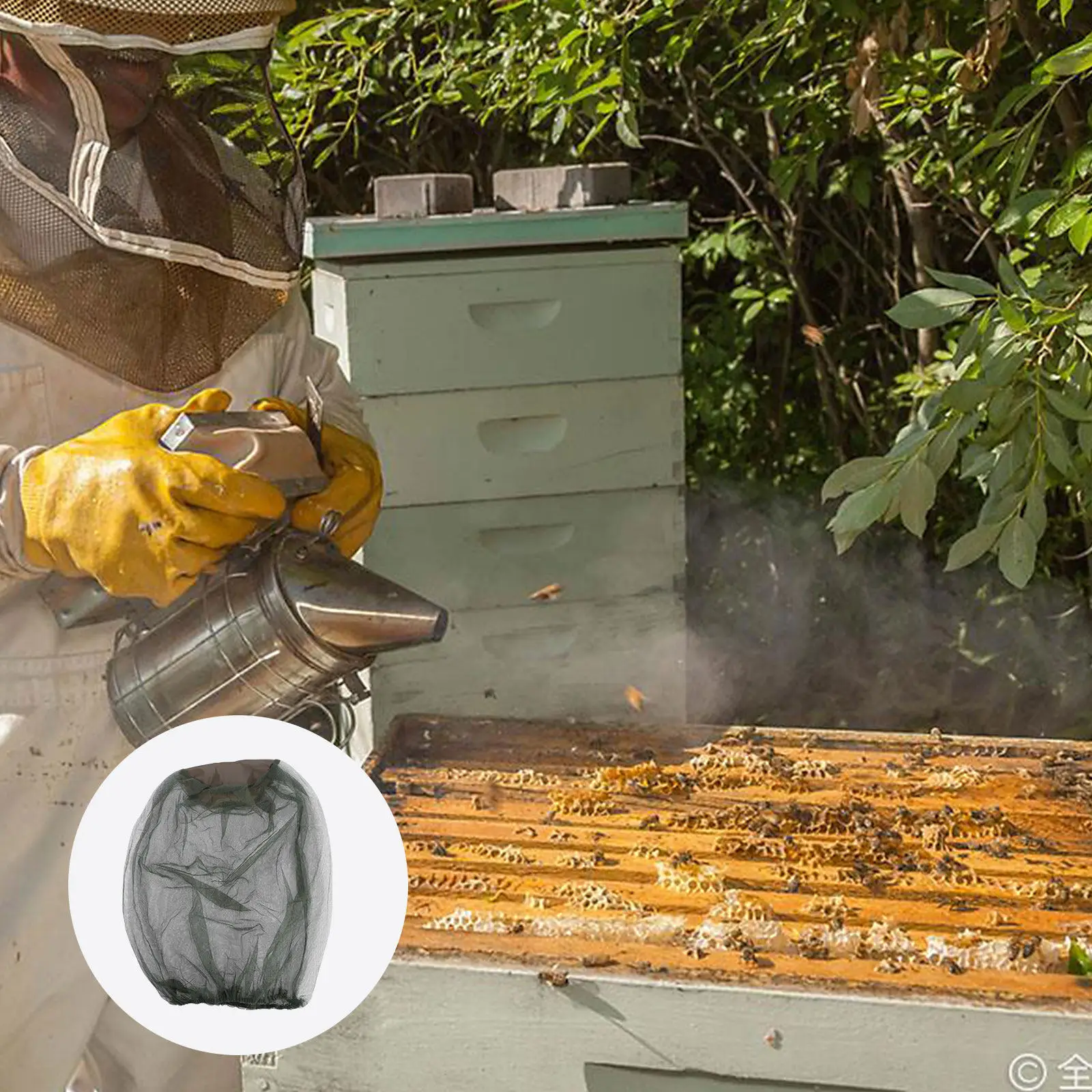 

5Pcs Head Net for Mosquito Protection Elastic Neck Comfortable Fit with Hat Fine Mesh Against Tiny Biting Insects Outdoor