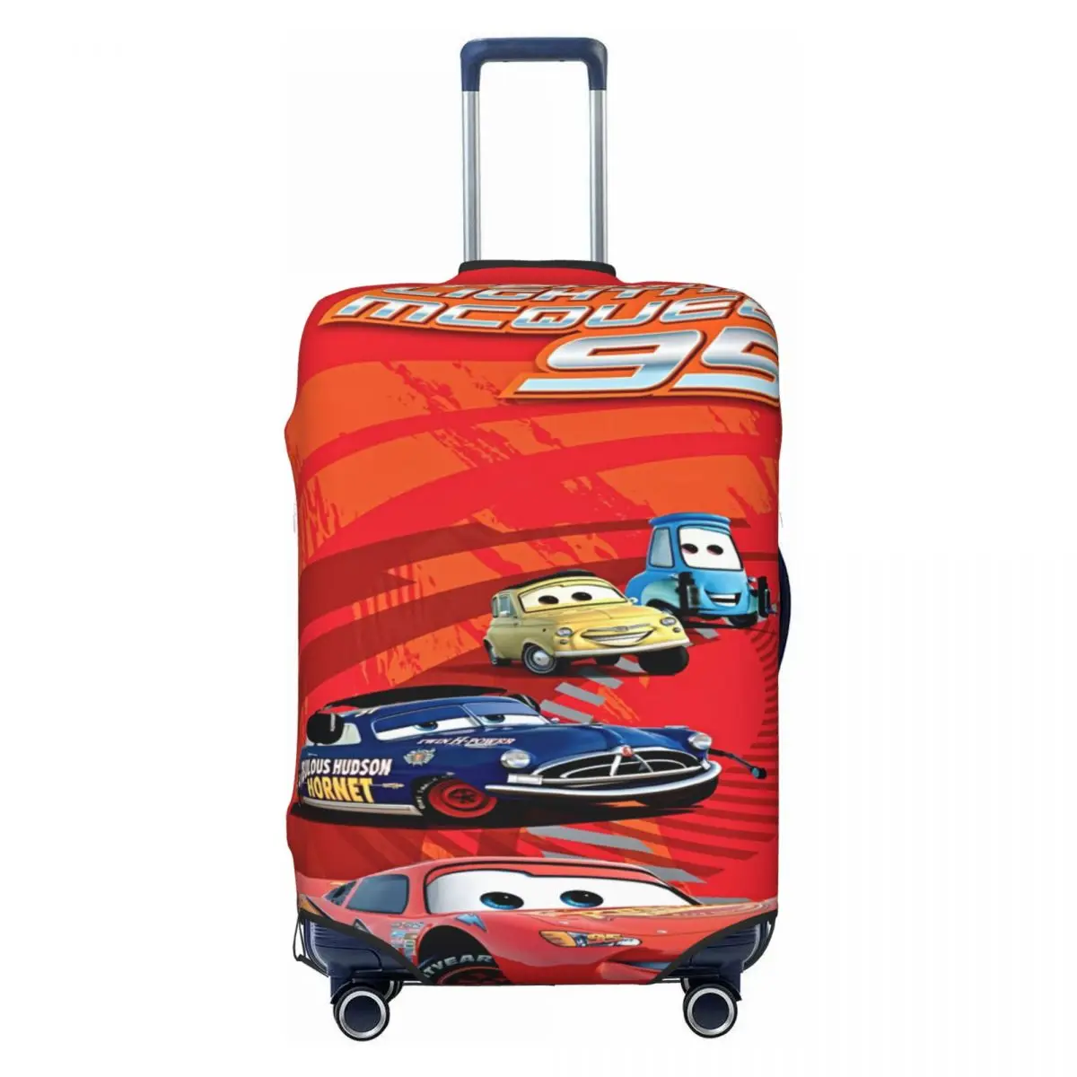 

Team Lightning McQueen Racer Luggage Cover Elastic Cartoon Cars Travel Suitcase Protective Covers Suit For 18-32 inch