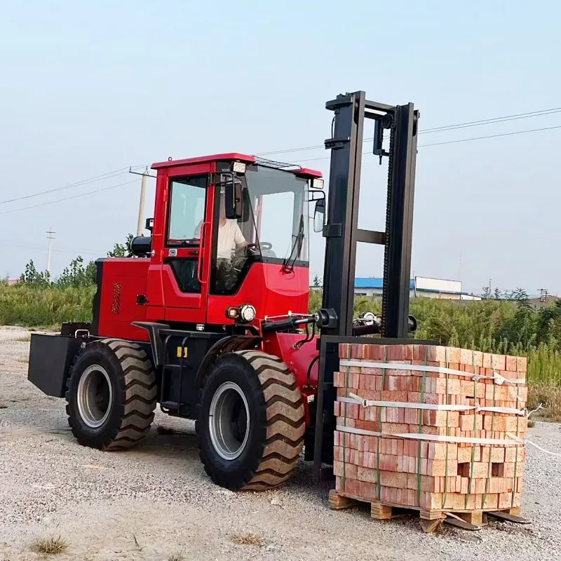 Rough Terrain Forklift 7.5 Ton 4x4 - All-Terrain High Capacity Forklift for Mining/Construction Customize