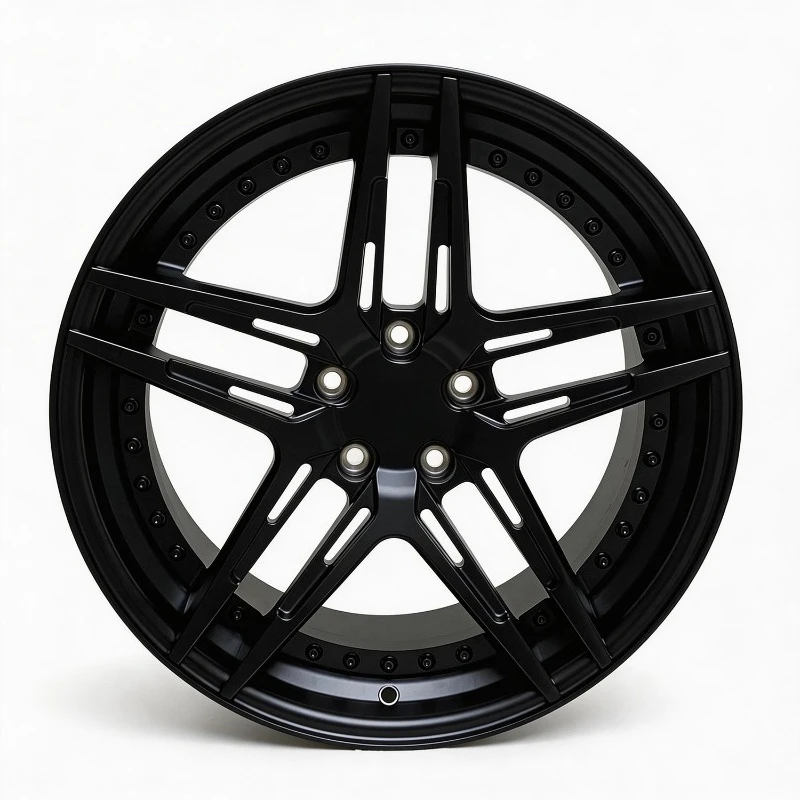 Custom 2 Piece 5 Lug Forged Wheels 15 16 17 18 Inch 5x114.3 5x120 5x112 4x100 5x114.3 Alloy Split 5 Spoke Forged Rims for BMW