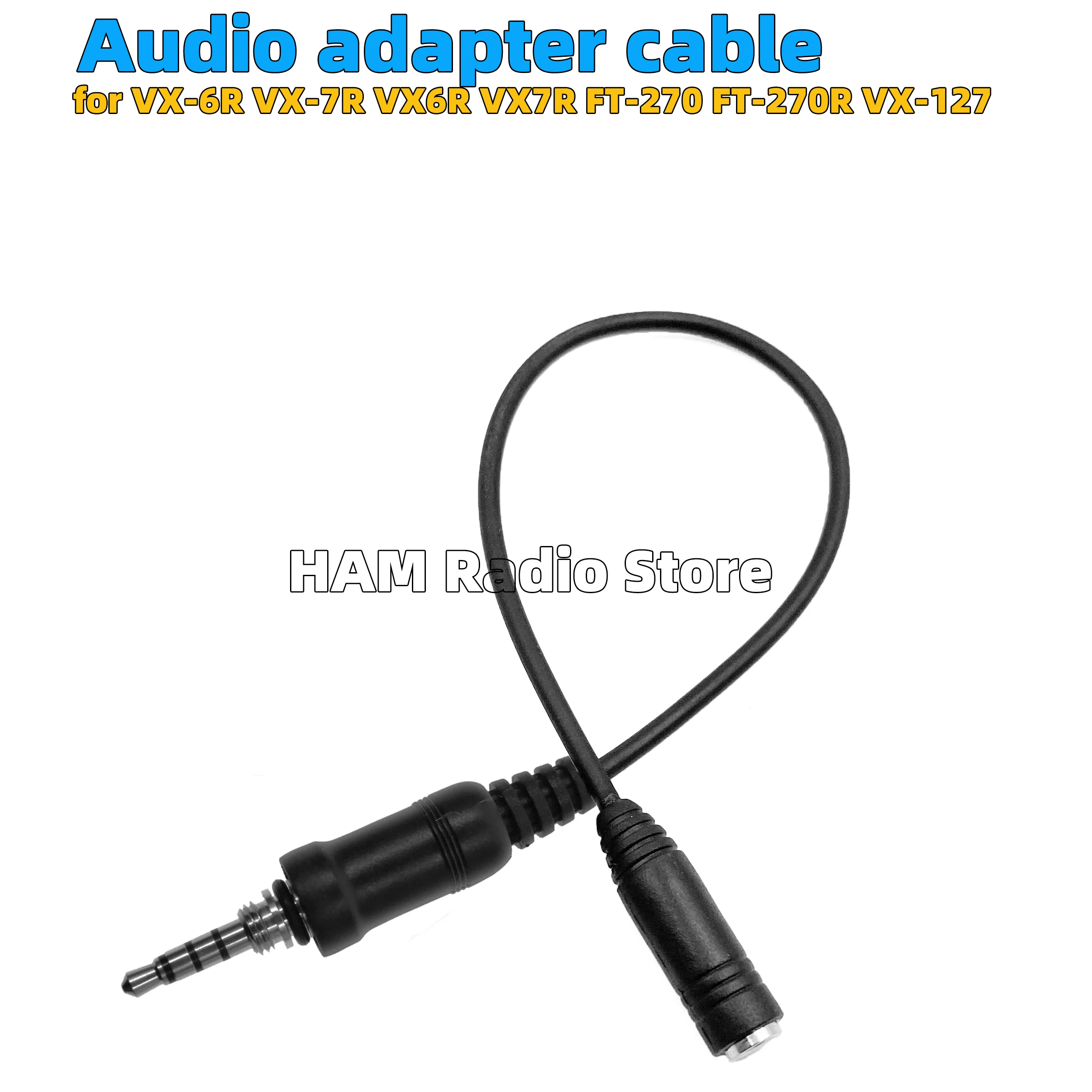 

VX-6R to VX-3R 3.5mm Female Audio conversion cable for YAESU Vertex VX-7R VX-6R VX-177 VX-170 Two Way Radio Headset Earphone