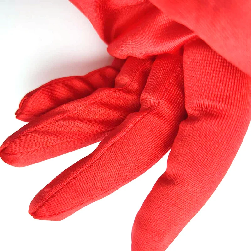 Guantes largos de satén elástico para mujer, manoplas de dedo completo, coloridas, cálidas, para boda y fiesta de baile