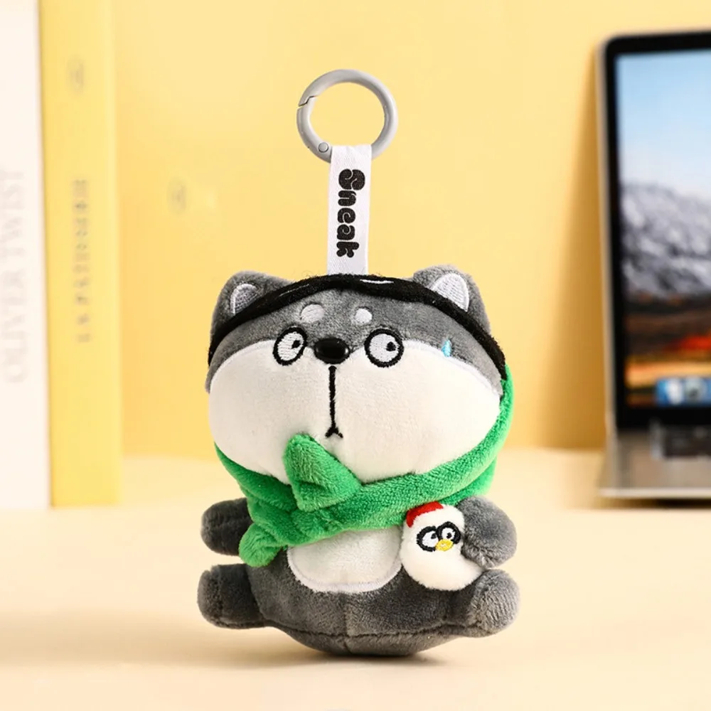 도둑 느낌 카피바라 플러시 키체인 노란 병아리 키링 플러시 팬더 인형 키체인 만화 컬렉션
