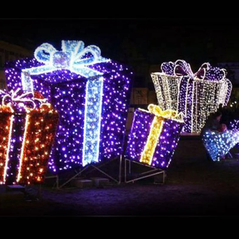 

custom.Decoration LED Ribbon Lights Tree Ornaments Lace Bows String Lights Navidad Home Decors New Year