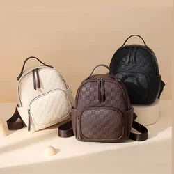 GPR Genuine Cowhide Leather Casual Backpacks for Women Korean School Bags for Girls Ladies Travel Bag Female Bag Backpack