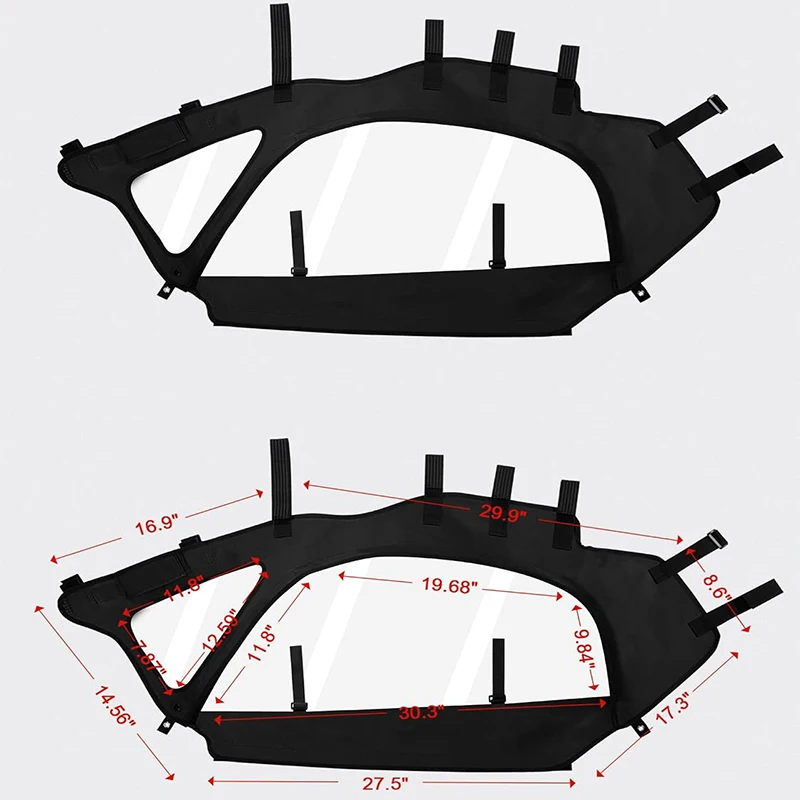 X3 kit de conjunto de porta superior macia utv portas de cabine macia gabinete superior pele da porta para 2017-2025 can am maverick x3 modelos de 2 lugares