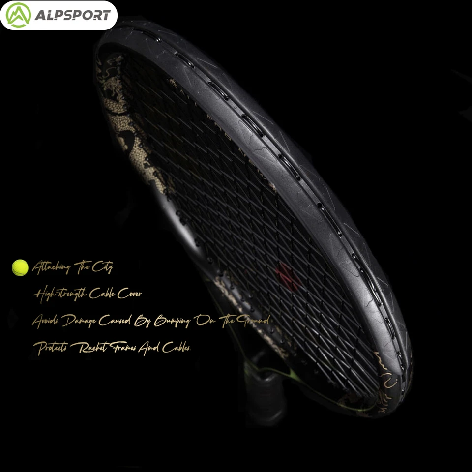 ALPSPORT プロ テニス ラケット T800 - 18K カーボンファイバー バッグ