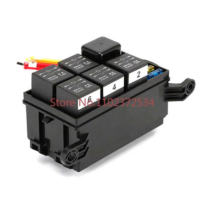 Modification of automobile spotlights and fog lamps 6-way central control box tape line,commercial vehicle relay,medium fuse box