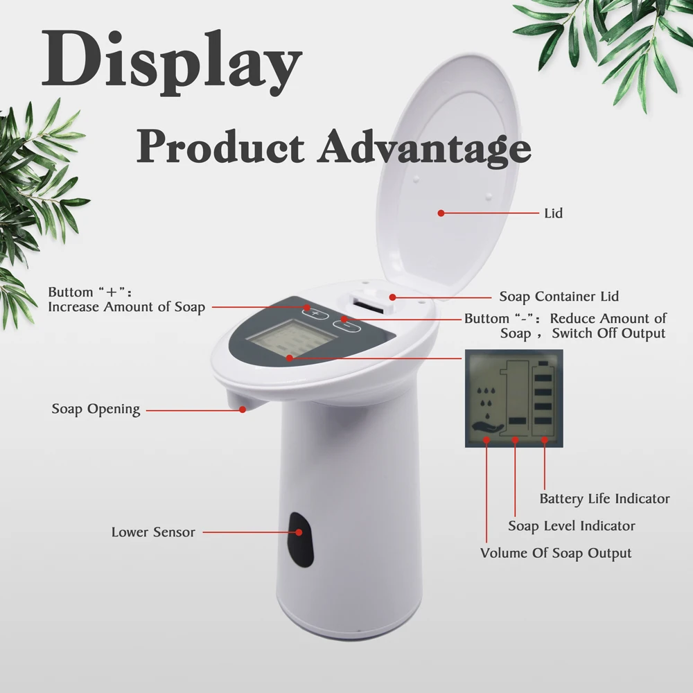 Soap Automatic Sensor Foam Liquid Hand Smart Waterproof Touchless 280ml Washing Machine