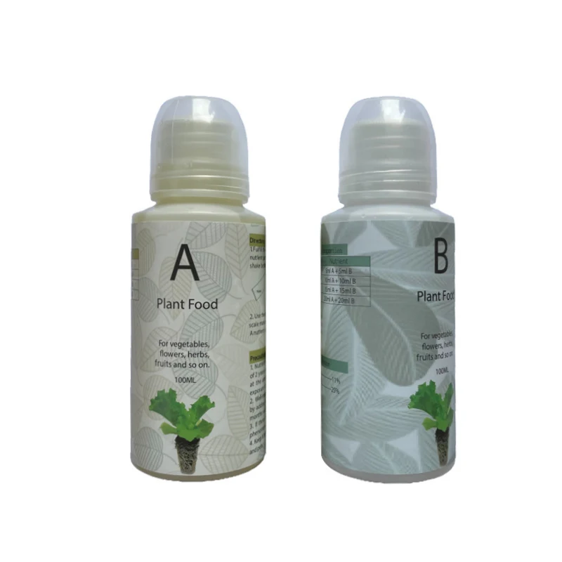 2 PCS Hydroponics Garden Plant Food A+ B Growing Nutrient Formula Vegetables Fruit Flower Fertilizer