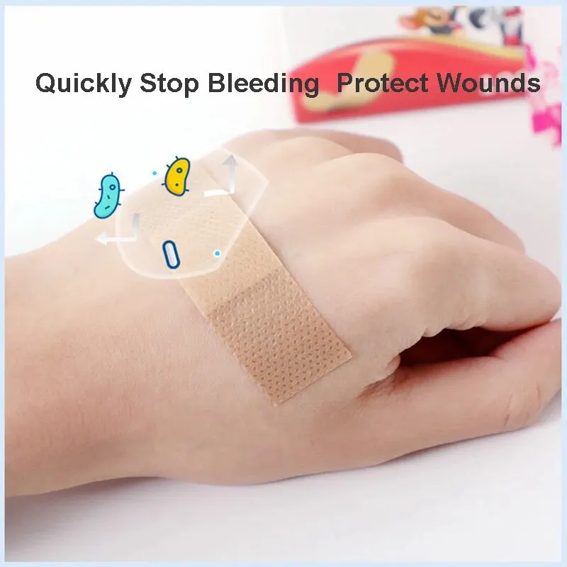 100Pcs/Pack Waterproof Band-Aid Wound Dressing Medical Sterile Tape Sterile Wound Paste Medic Band Aid