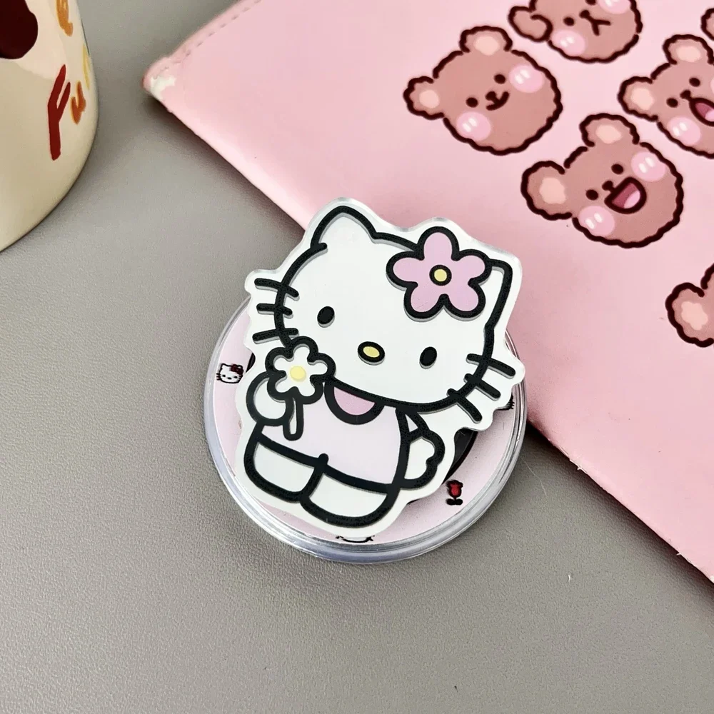 

Милая зеркальная поверхность Sanrio Hello Kitty для Magsafe, магнитная ручка для телефона, подставка для iPhone, складной держатель для беспроводной зарядки