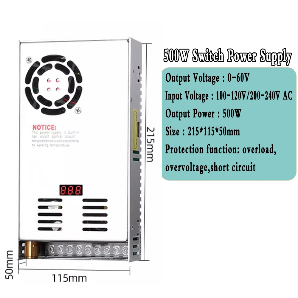 CNC Router Z-axis Module Aluminum 52mm 300/500/800W Spindle Motor Kit Ballscrew Sliding Table 50-300mm Stroke Wood Router