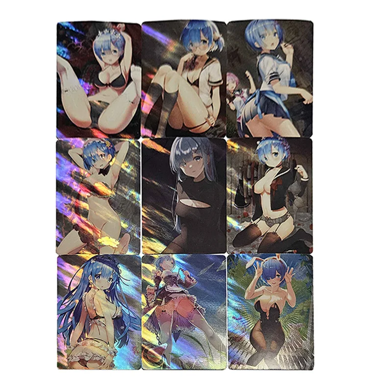 

9 шт./компл. Re kara Hajimeru Isekai Seikatsu Rem Card Back Nine Puzzle DIY самодельная цветная флэш-карта аниме игровая коллекционная карта