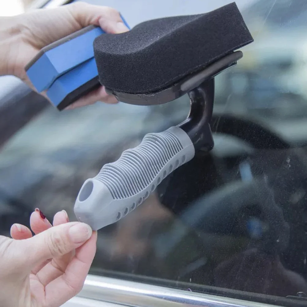 Cepillo de cera para neumáticos, herramienta para encerado, Kit de lavado de coches, esponja de pulido, coches de plástico