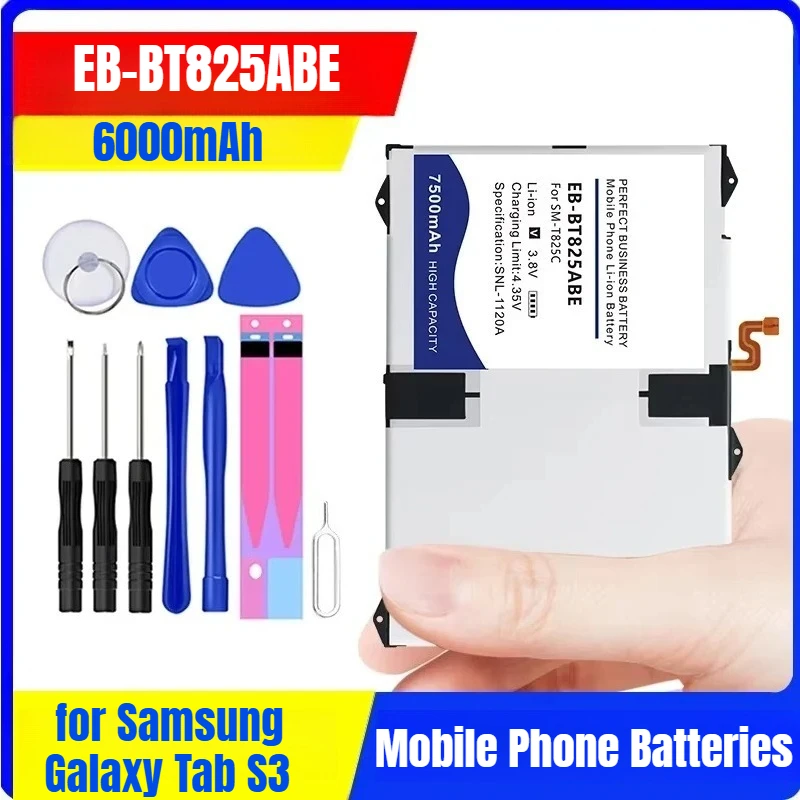 

6000mAh EB-BT825ABE Battery for Samsung Galaxy Tab S3 9.7-inch T820/825/827 Mobile Phone Batteries