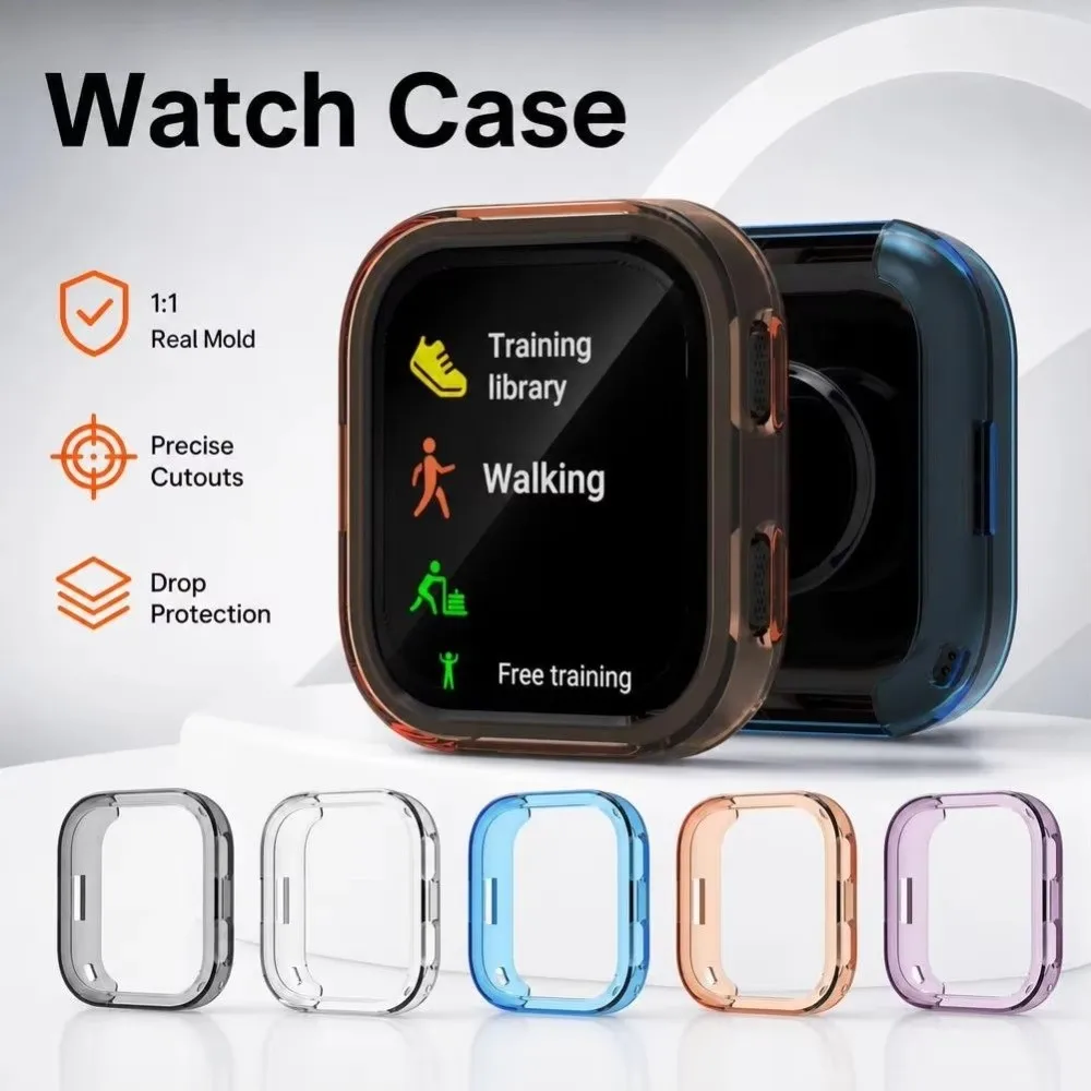 New TPU Protective Case Anti-Scratch Clear Transparent Shell Soft Screen Protector for Amazfit Bip Max Smart Watch Accessories
