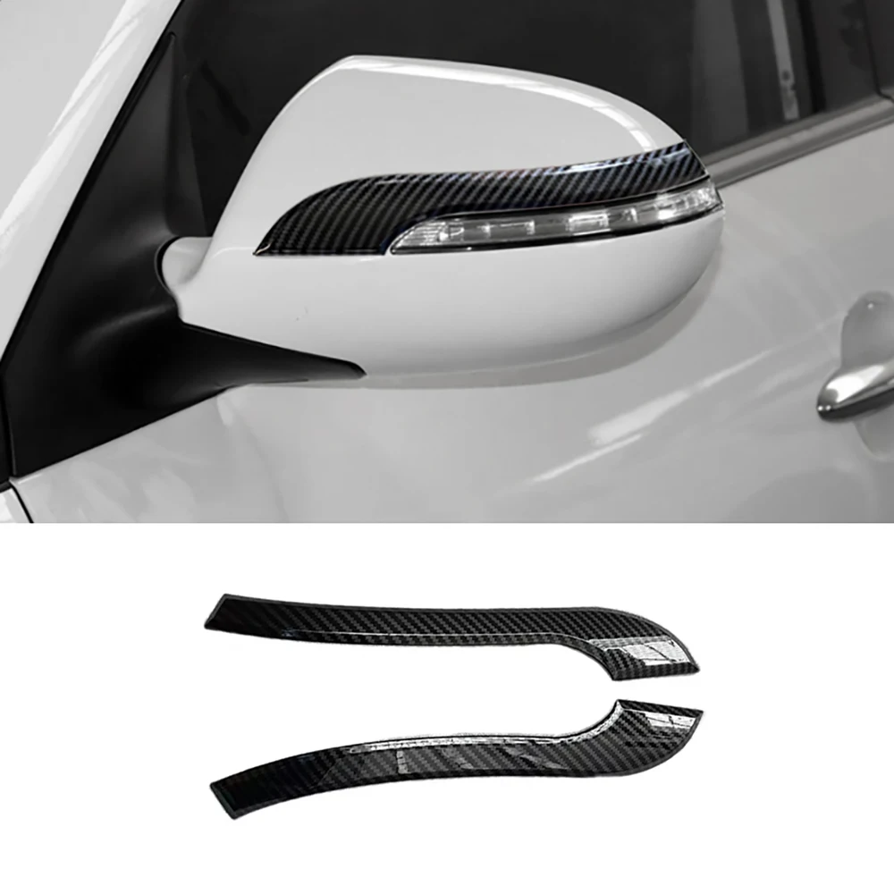 Carbon Fiber Look Side View Wing Mirror Trim Stickers For 2011-2015 Kia Sportage Accessories Car Modified