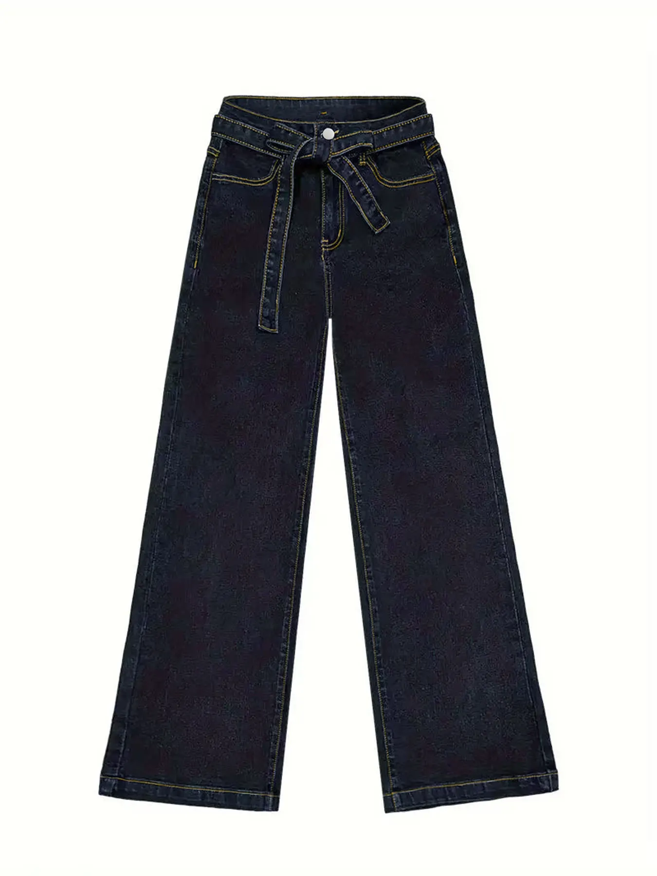 Women's Wide Leg Jeans Mid Waist Causal Straight Leg Business Cargo Pants